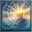 KAPLI�KA - acryl na sololitu; 100x100cm; r. 1998