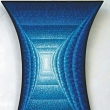 HYPERBOLICK� SV�TLO MODR� - acryl na d�evot��sce; tvar hyperbolick�; 50x79 cm;